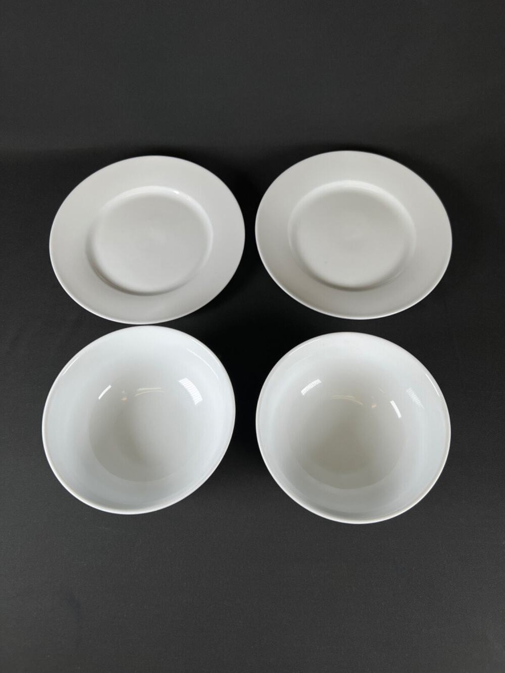 4X CORDON BLEU white ceramic plate bowl dinner kitchen